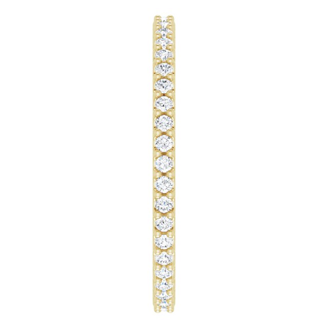 14K Yellow 3/8 CTW Natural Diamond Eternity Band Size 7.5