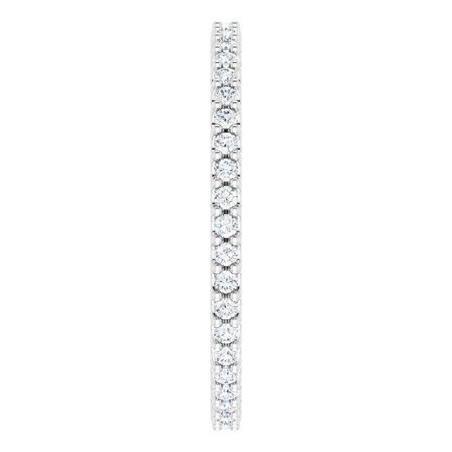 Platinum 3/8 CTW Natural Diamond Eternity Band Size 7.5