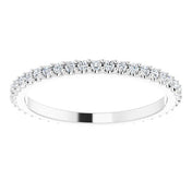 Platinum 3/8 CTW Natural Diamond Eternity Band Size 7.5