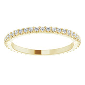 14K Yellow 3/8 CTW Natural Diamond Eternity Band Size 7.5