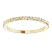 14K Yellow 3/8 CTW Natural Diamond Eternity Band Size 8
