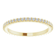 14K Yellow 3/8 CTW Natural Diamond Eternity Band Size 8