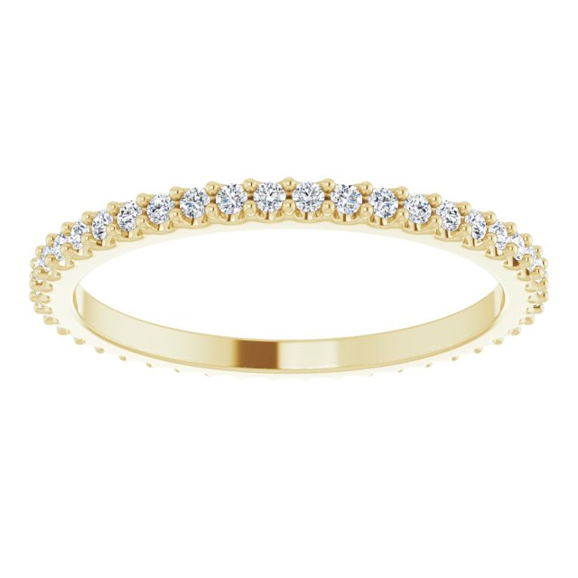 14K Yellow 3/8 CTW Natural Diamond Eternity Band Size 8