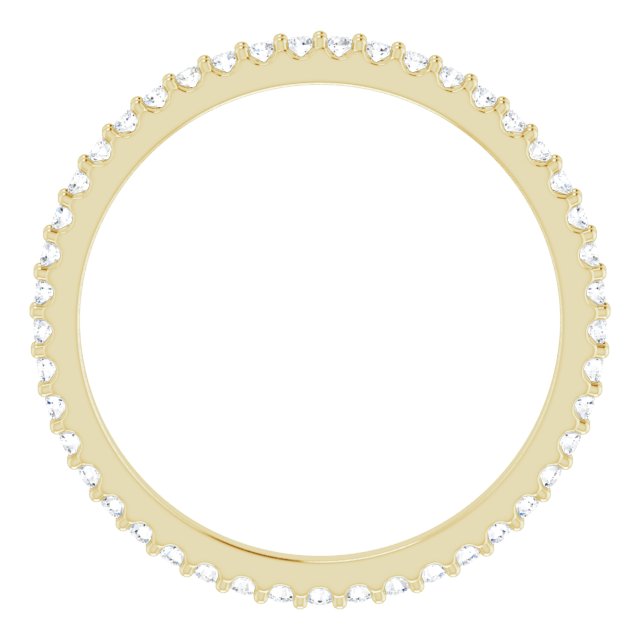 14K Yellow 3/8 CTW Natural Diamond Eternity Band Size 8