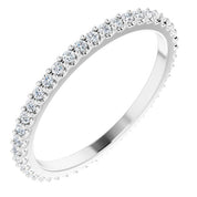 Platinum 3/8 CTW Natural Diamond Eternity Band Size 8