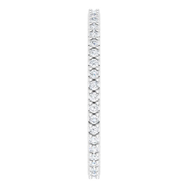 14K White 3/8 CTW Natural Diamond Eternity Band Size 8
