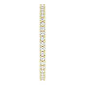 14K Yellow 3/8 CTW Natural Diamond Eternity Band Size 8