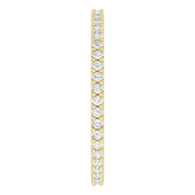 14K Yellow 3/8 CTW Natural Diamond Eternity Band Size 8