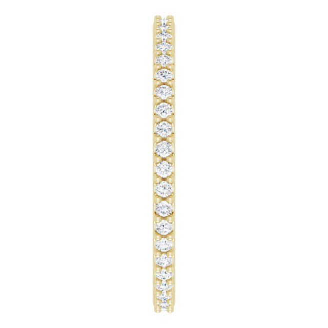 14K Yellow 3/8 CTW Natural Diamond Eternity Band Size 8
