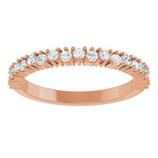 14K Rose 1/3 CTW Natural Diamond Anniversary Band