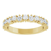 14K Yellow 9/10 CTW Lab-Grown Diamond Anniversary Band