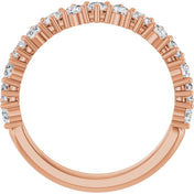 14K Rose 9/10 CTW Lab-Grown Diamond Anniversary Band
