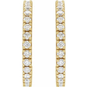 14K Yellow 1 5/8 CTW Lab-Grown Diamond 24.7 mm Hoop Earrings