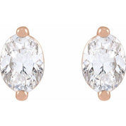 14K Rose 1/2 CTW Natural Diamond Stud Earrings