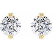 14K Yellow .03 CTW Natural Diamond 2-Prong Stud Earrings