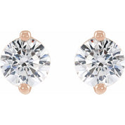 14K Rose .03 CTW Natural Diamond 2-Prong Stud Earrings