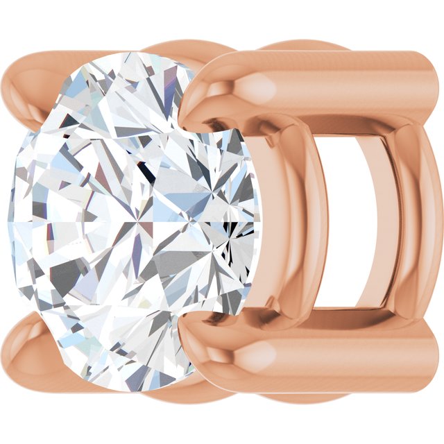 14K Rose 1/5 CT Natural Diamond Pendant