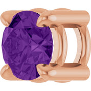 14K Rose 4 mm Natural Amethyst Pendant