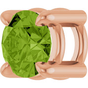 14K Rose 4 mm Natural Peridot Pendant
