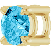 14K Yellow 4 mm Natural Aquamarine Pendant