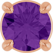14K Rose 4 mm Natural Amethyst Pendant