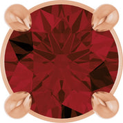 14K Rose 4 mm Natural Mozambique Garnet Pendant