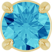 14K Yellow 4 mm Natural Blue Zircon Pendant
