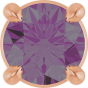 14K Rose 4 mm Lab-Grown Alexandrite Pendant