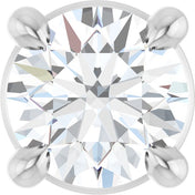14K White 1/5 CT Natural Diamond Pendant