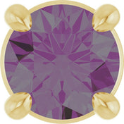 14K Yellow 4 mm Lab-Grown Alexandrite Pendant