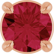 14K Rose 4 mm Lab-Grown Ruby Pendant