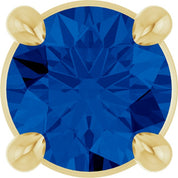 14K Yellow 4 mm Lab-Grown Blue Sapphire Pendant