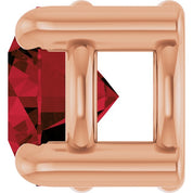 14K Rose 4 mm Natural Mozambique Garnet Pendant