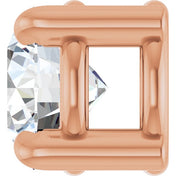 14K Rose 1/5 CT Natural Diamond Pendant