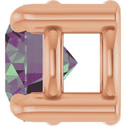 14K Rose 4 mm Lab-Grown Alexandrite Pendant