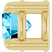 14K Yellow 4 mm Natural Aquamarine Pendant