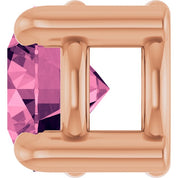 14K Rose 4 mm Natural Pink Tourmaline Pendant