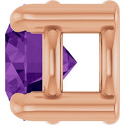 14K Rose 4 mm Natural Amethyst Pendant