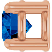 14K Rose 4 mm Lab-Grown Blue Sapphire Pendant