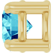 14K Yellow 4 mm Natural Blue Zircon Pendant