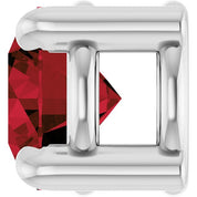 14K White 4 mm Natural Mozambique Garnet Pendant