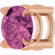 14K Rose 5 mm Natural Pink Tourmaline Pendant