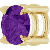 14K Yellow 5 mm Natural Amethyst Pendant