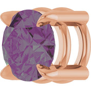 14K Rose 5 mm Lab-Grown Alexandrite Pendant