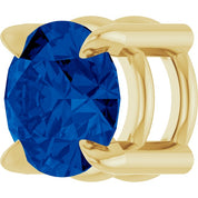 14K Yellow 5 mm Natural Blue Sapphire Pendant