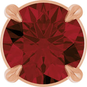 14K Rose 5 mm Natural Mozambique Garnet Pendant
