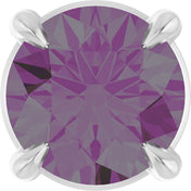 14K White 5 mm Lab-Grown Alexandrite Pendant