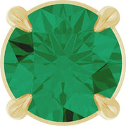 14K Yellow 5 mm Lab-Grown Emerald Pendant