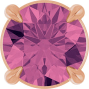 14K Rose 5 mm Natural Pink Tourmaline Pendant