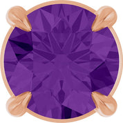 14K Rose 5 mm Natural Amethyst Pendant